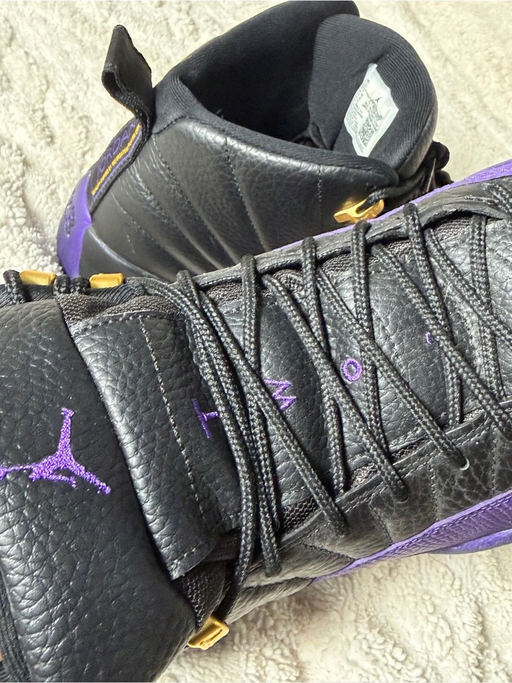 Jordan Men’s High-Top Basketball Shoes - Black/Purple